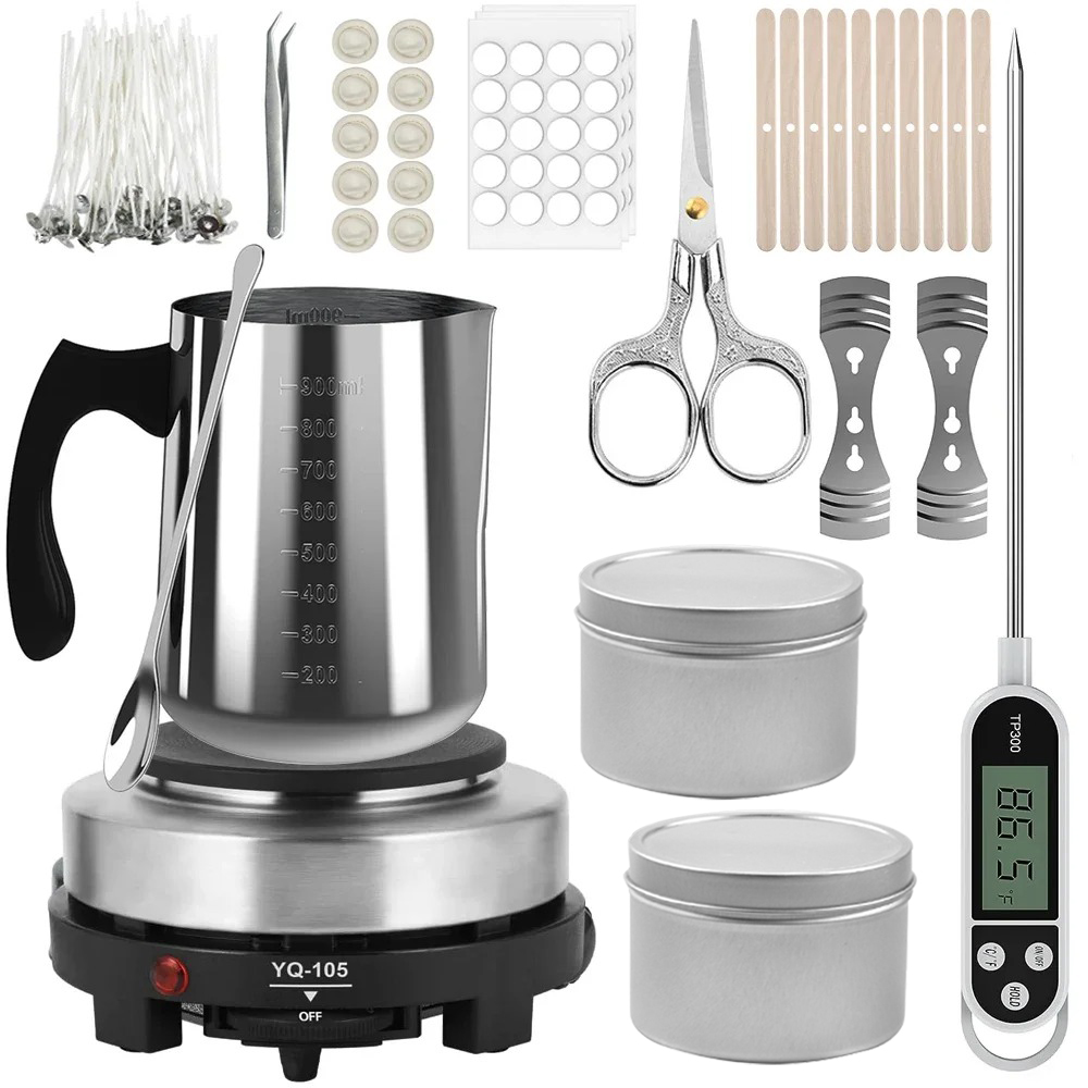 Candle Making Pot - Pot verseur de bougies avec plaque