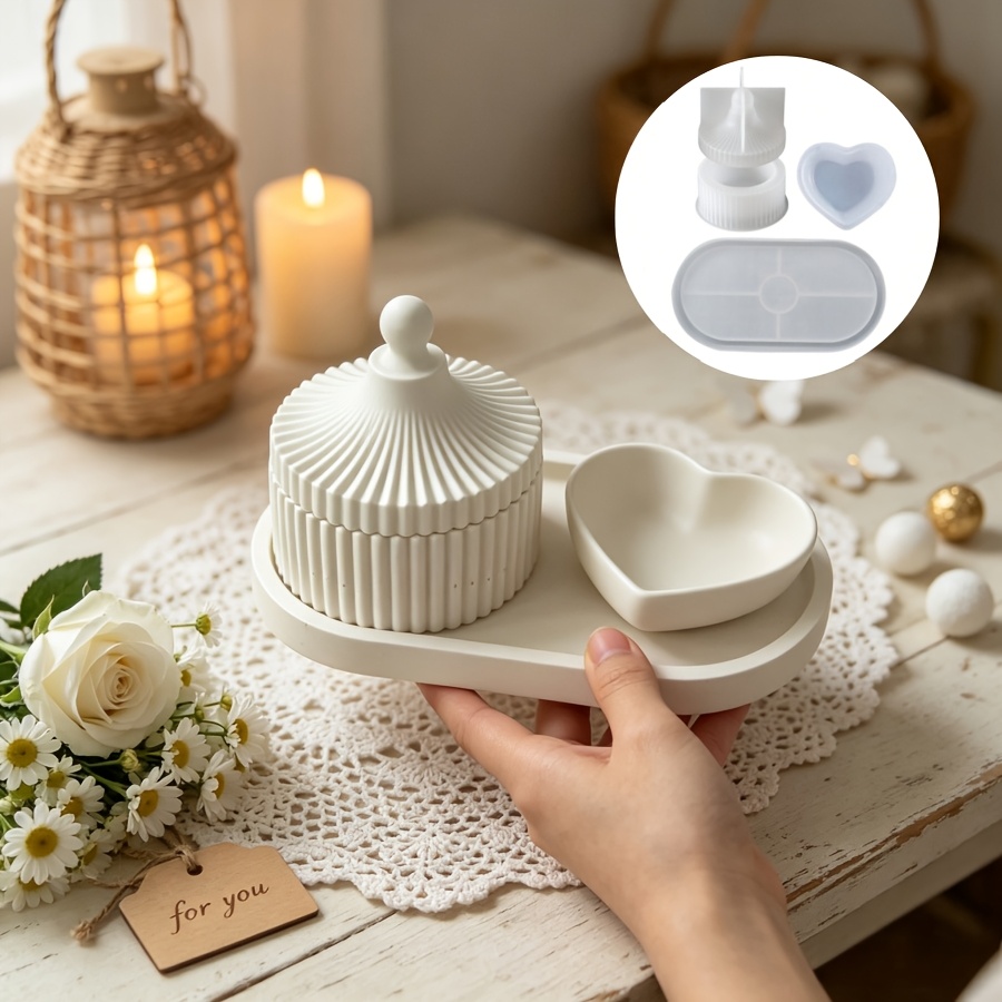 Kraft Box Candle - Lot de 4 moules en silicone