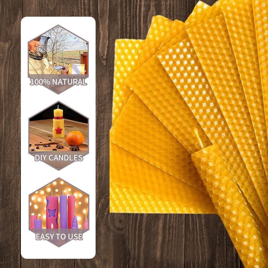 Candle Making Kit Beeswax - Feuilles de cire d'abeille naturelle, 10/20/30