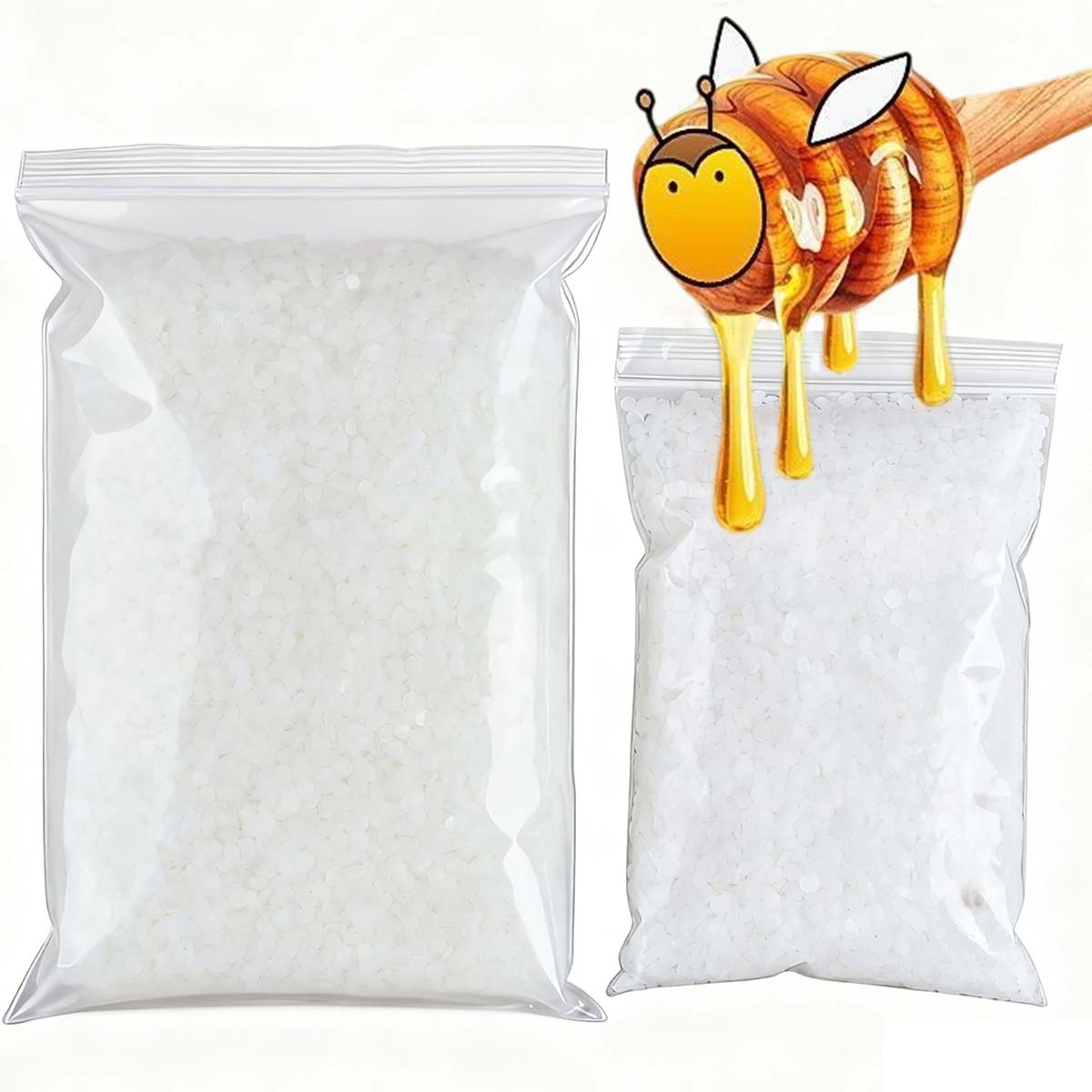 Candle Making Kit Beeswax - Cire d'abeille blanche 200g-1000g, bougie parfumée