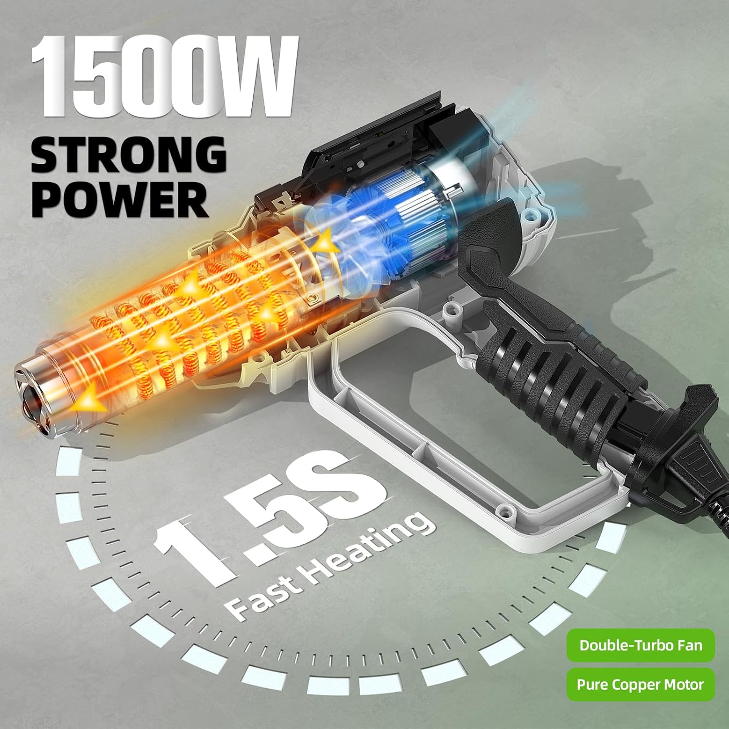 Pistolet à air chaud avec LCD  - Heat Gun Embossing avis et prix