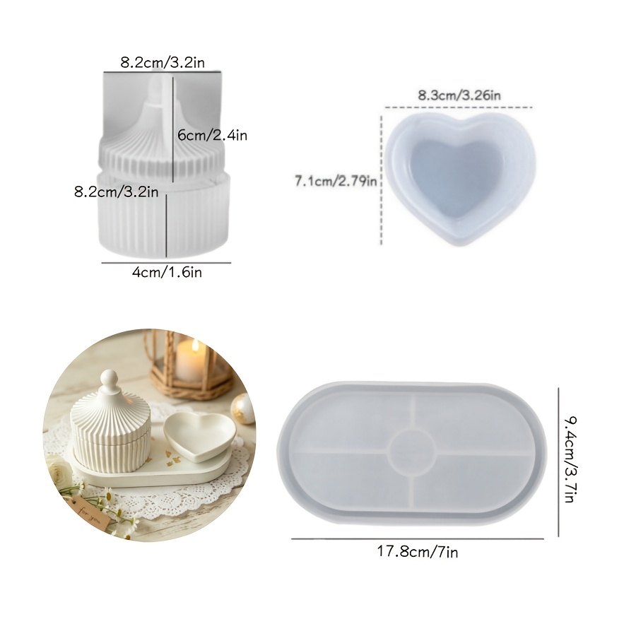 Lot de 4 moules en silicone po - Kraft Box Candle avis et prix
