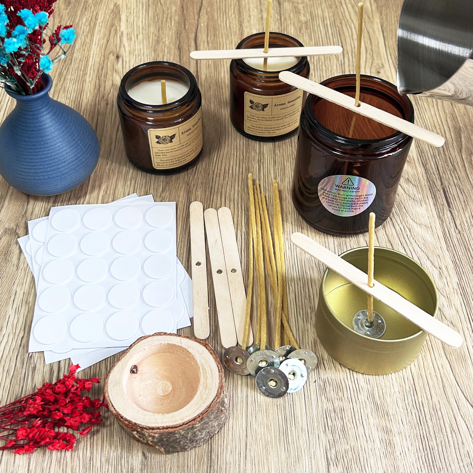 Mèches de bougies en cire d'ab - Candle Making Kit Beeswax avis et prix