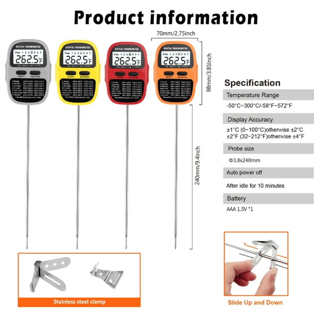 Thermomètre de cuisine numériq - Thermometer Candy Candle avis et prix